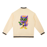Contrast Piping Zip Bomber Jacket