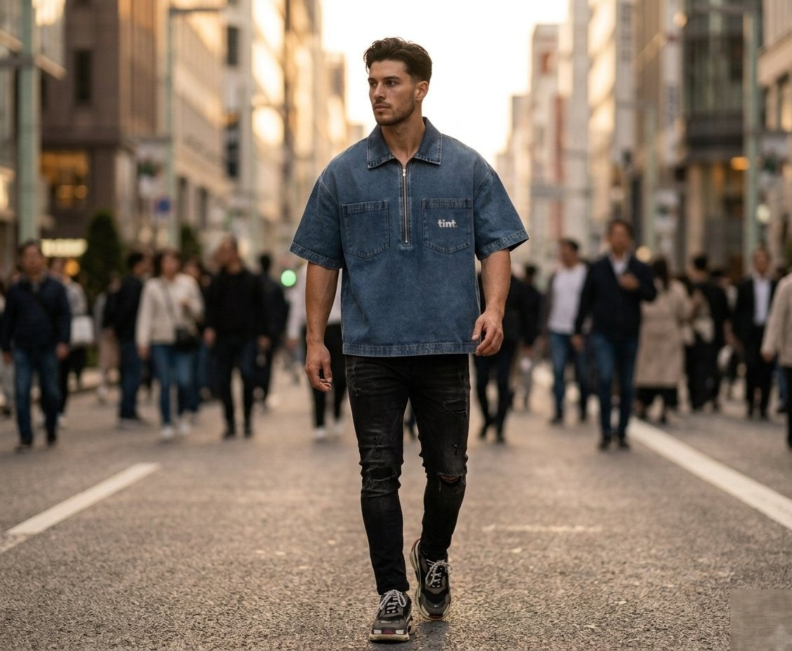 Unisex Vintage Denim Shirt — Campaign
