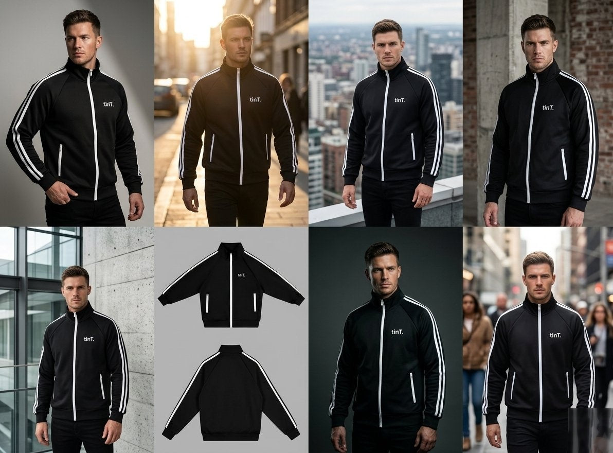 Raglan Sleeve Zip Track Jacket